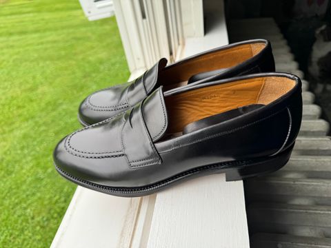 Photo by lemoncurry on July 15, 2026 of the Meermin Penny Loafer in Black Heritage Shell Cordovan.