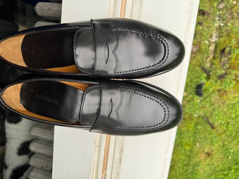 Photo by lemoncurry on July 15, 2026 of the Meermin Penny Loafer in Black Heritage Shell Cordovan.