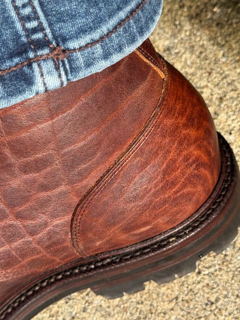 Photo by lemoncurry on July 10, 2026 of the Grant Stone Diesel Boot in Seidel Walnut Bison.