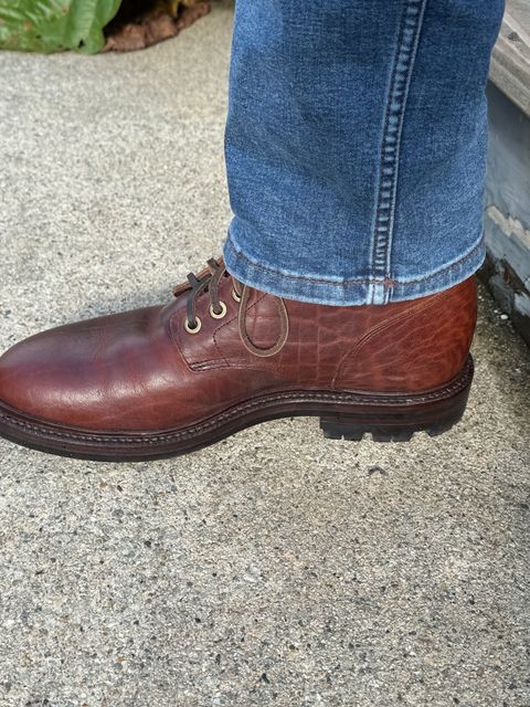 Photo by lemoncurry on July 10, 2026 of the Grant Stone Diesel Boot in Seidel Walnut Bison.