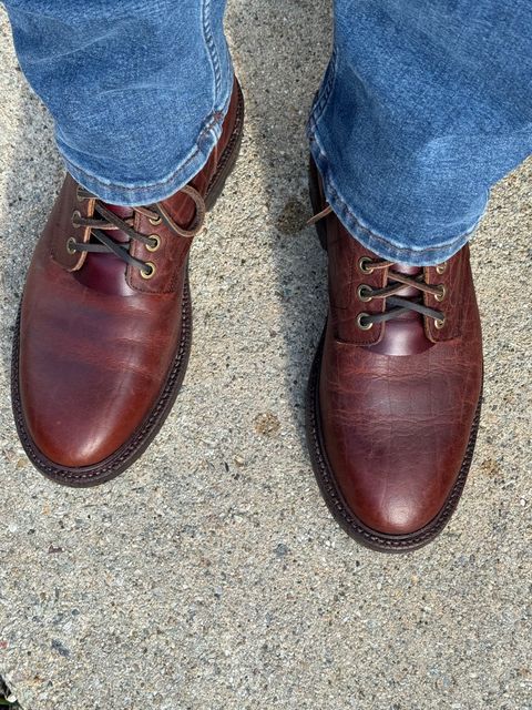 Photo by lemoncurry on July 10, 2026 of the Grant Stone Diesel Boot in Seidel Walnut Bison.