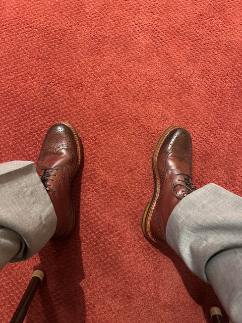Photo by lemoncurry on July 19, 2026 of the Beckett Simonon Nolan Brogue Boots in Gruppo Mastrotto Bordeaux Full-Grain Calfskin.
