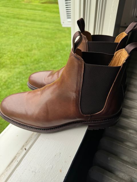 Photo by lemoncurry on July 15, 2026 of the Meermin Chelsea Boot in Brown Heritage Shell Cordovan.