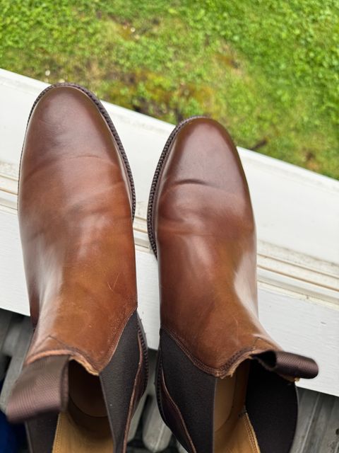 Photo by lemoncurry on July 15, 2026 of the Meermin Chelsea Boot in Brown Heritage Shell Cordovan.