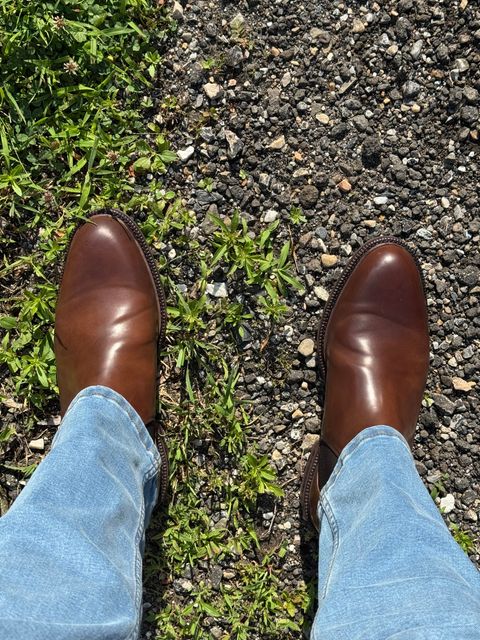 Photo by lemoncurry on July 16, 2026 of the Meermin Chelsea Boot in Brown Heritage Shell Cordovan.