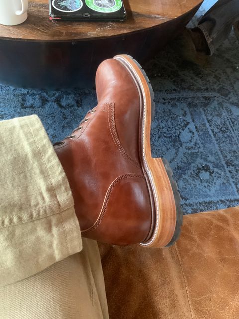 Photo by lemoncurry on May 31, 2026 of the Caswell Boot Company Lisbon in Maryam Toscanello TPR Horsebutt.