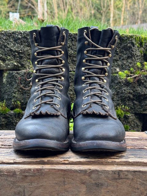 Photo by Aaron on February 5, 2026 of the Nicks Ranger in Horween Black Waxed Flesh.