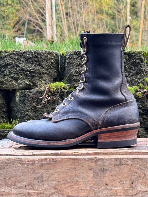 Photo by Aaron on February 5, 2026 of the Nicks Ranger in Horween Black Waxed Flesh.