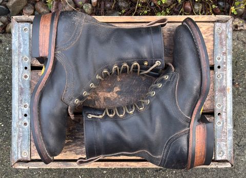 Photo by Aaron on February 5, 2026 of the Nicks Ranger in Horween Black Waxed Flesh.