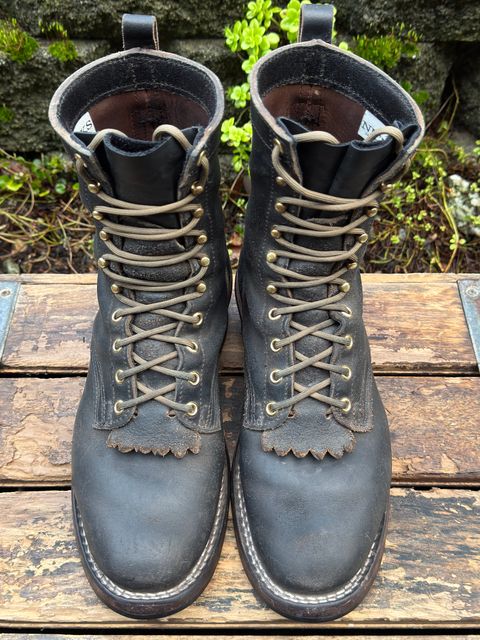 Photo by Aaron on February 5, 2026 of the Nicks Ranger in Horween Black Waxed Flesh.