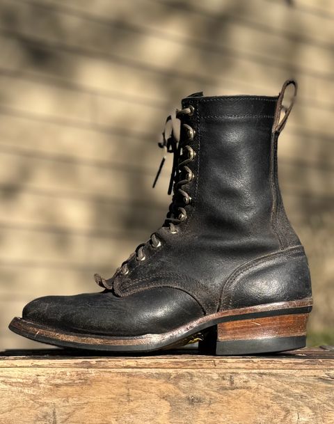 Photo by Aaron on March 1, 2026 of the Nicks Ranger in Horween Black Waxed Flesh.