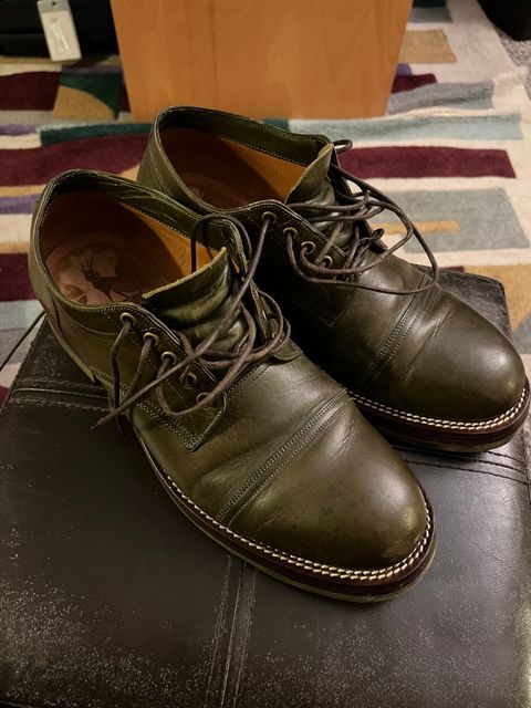 Photo by quakka on December 14, 2024 of the Jakkrabbits Derby Shoes in Badalassi Carlo Oliva Minerva.