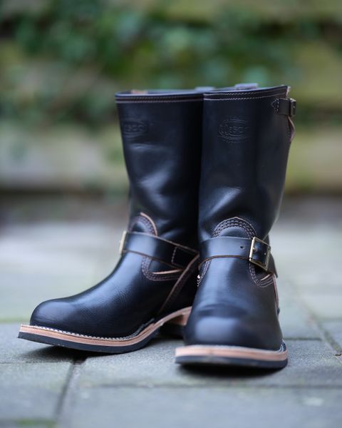 Photo by eriklarkens on January 26, 2025 of the Wesco Boss Engineer Boot in Horween Black Chromexcel.