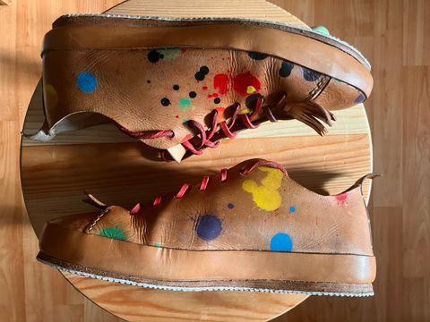Photo by smalls.and.co on December 5, 2024 of the Smalls & co Sneaker in Vegtable Tanned leather.