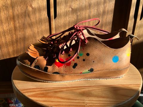 Photo by smalls.and.co on December 5, 2024 of the Smalls & co Sneaker in Vegtable Tanned leather.