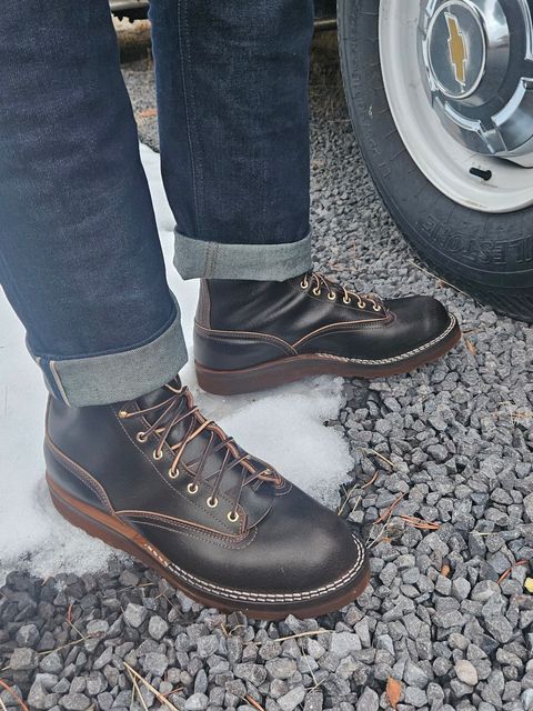 Photo by shipwreckwillie on February 15, 2025 of the Nicks Lace To Toe in Horween Brown Waxed Flesh.