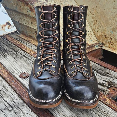 Photo by shipwreckwillie on April 7, 2025 of the Nicks Lace To Toe in Horween Brown Waxed Flesh.