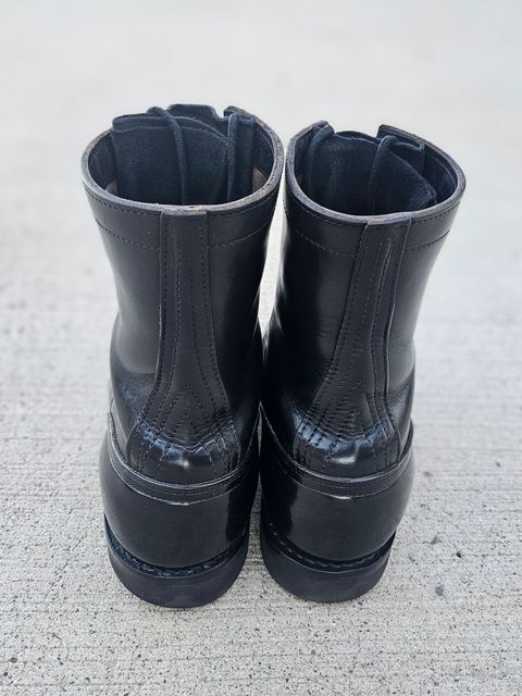 Photo by shipwreckwillie on March 13, 2026 of the Nicks Lace To Toe in Horween Black Chromexcel.