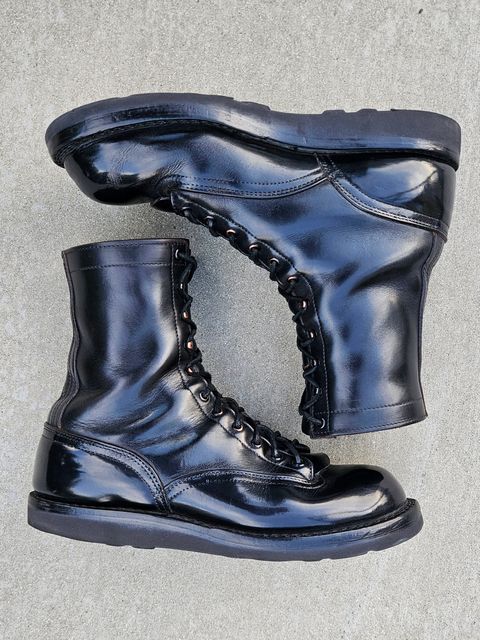 Photo by shipwreckwillie on July 13, 2026 of the Nicks Lace To Toe in Horween Black Chromexcel.