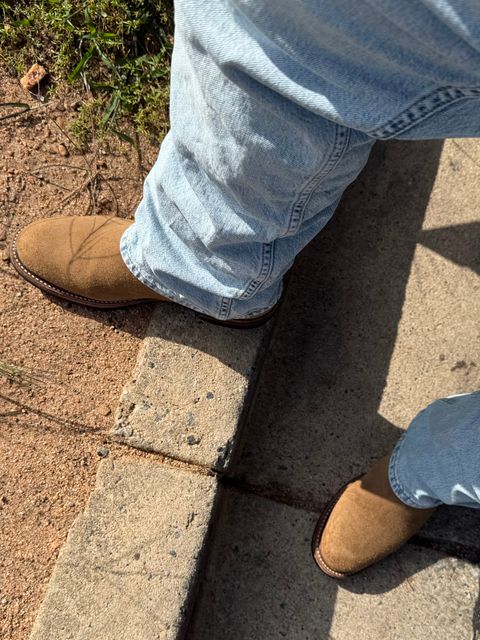 Photo by BigDawg308 on August 11, 2025 of the John Lofgren Duke Roper Boots in Horween Natural Chromexcel.