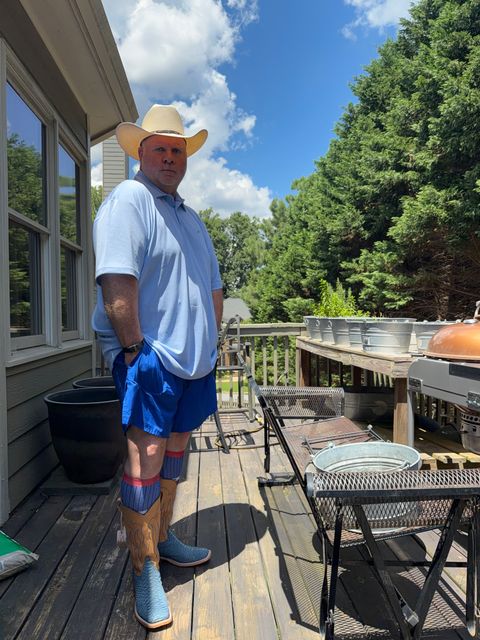 Photo by BigDawg308 on July 20, 2026 of the Anderson Bean Wide Square Toe in Blue Jean Python.