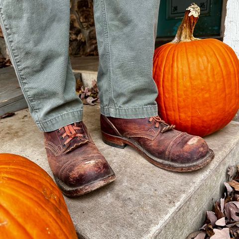 Photo by KeganThunder on November 24, 2024 of the Nicks MTO in Horween Tan Waxed Flesh.