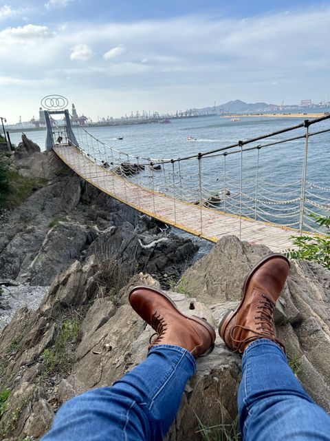 Photo by EarthToneDaddy on July 11, 2026 of the BHHB UpHill Boot in Maryam Toscanello Reverse Horsebutt.
