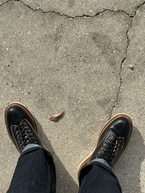 Photo by PMap on June 2, 2026 of the White's LTT oxford 300 in Horween Black Chromexcel.