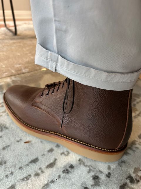 Photo by PMap on July 17, 2026 of the Oak Street Bootmakers Lakeshore Boot in Brown Scotch Grain Chromexcel.