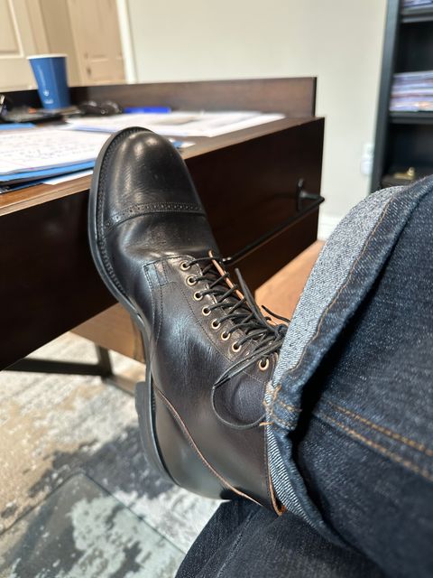 Photo by PMap on July 14, 2026 of the Viberg Service Boot in Conceria Walpier Nero Tuscany.