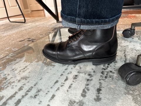 Photo by PMap on July 14, 2026 of the Viberg Service Boot in Conceria Walpier Nero Tuscany.