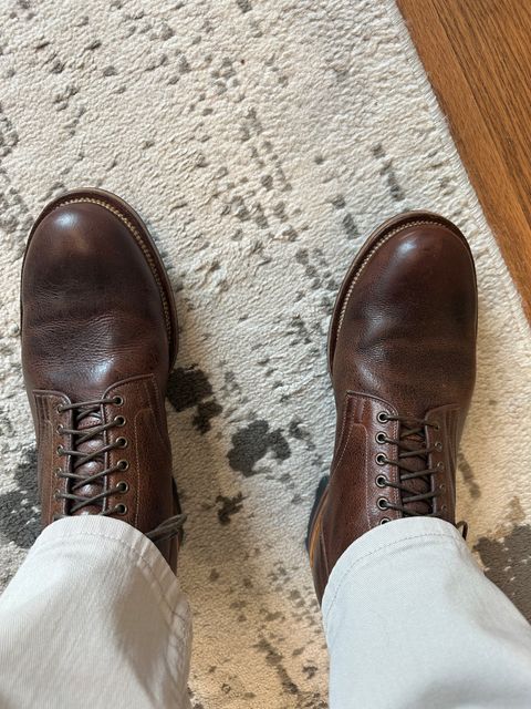 Photo by PMap on July 1, 2026 of the Viberg Service Boot in Whiskey Kudo.