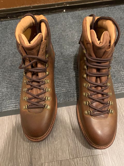 Photo by armie_g on November 5, 2025 of the Meermin Hiking Boot in Tobacco Waxy Shell Cordovan.