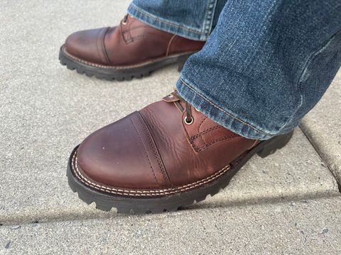 Photo by bmitz319 on December 5, 2024 of the Thursday Challenger in Horween Whiskey Predator.