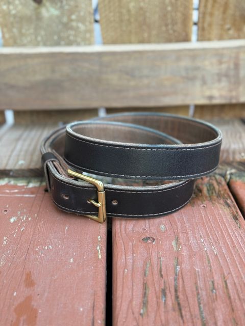 Photo by SteveHarveyOswald on April 5, 2026 of the Nicks Heritage Belt in Horween Brown Waxed Flesh.