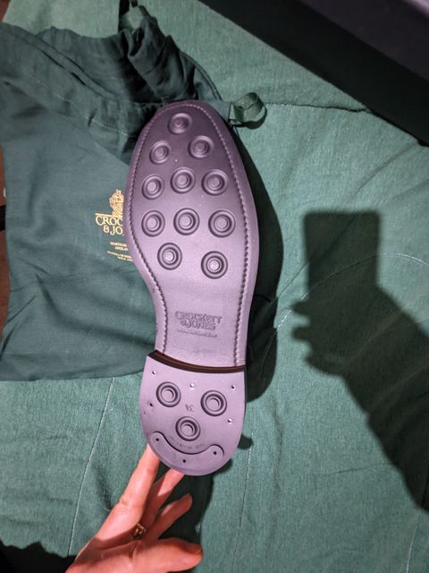 Photo by Huntsman on January 18, 2025 of the Crockett & Jones Molton in Black Roughout Suede.