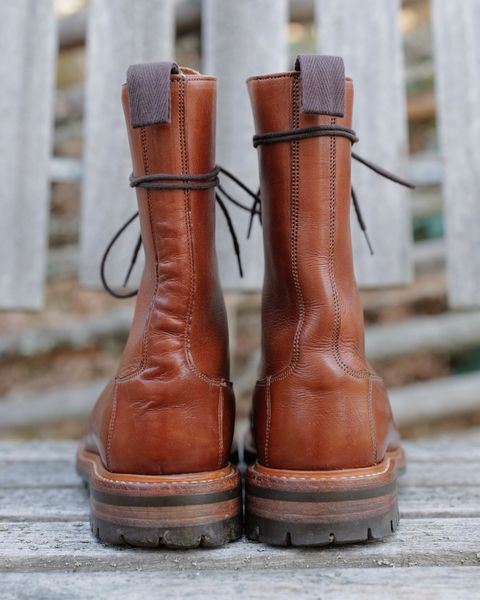 Photo by LydiaWinters on April 2, 2025 of the Tricker's Lucia Super Boot in Tanneries Haas Gold.