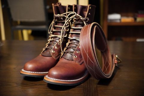 Photo by MaxxBot on February 7, 2026 of the Nicks Lace Up Heritage in Wickett & Craig Buck Brown Double Stuffed.