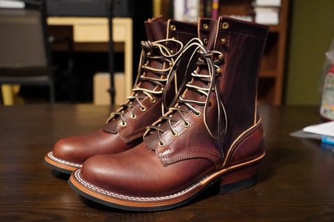 Photo by MaxxBot on February 7, 2026 of the Nicks Lace Up Heritage in Wickett & Craig Buck Brown Double Stuffed.