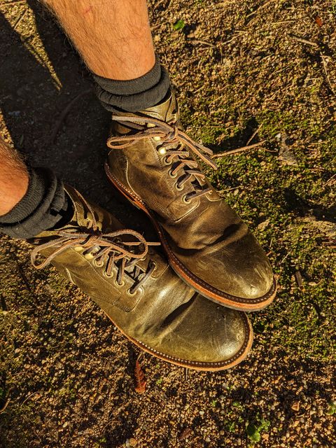 Photo by SimOnthEdge on November 2, 2024 of the Grant Stone Diesel Boot in Incas Jungle Kangaroo.