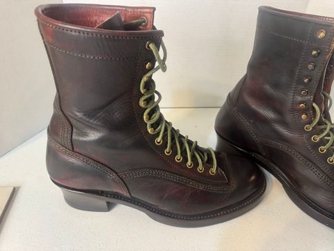 Photo by BamaBoyinTx on May 26, 2025 of the John Lofgren Donkey Puncher Boots in Badalassi Carlo Bone Minerva Liscio.