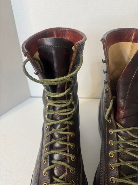 Photo by BamaBoyinTx on May 26, 2025 of the John Lofgren Donkey Puncher Boots in Badalassi Carlo Bone Minerva Liscio.