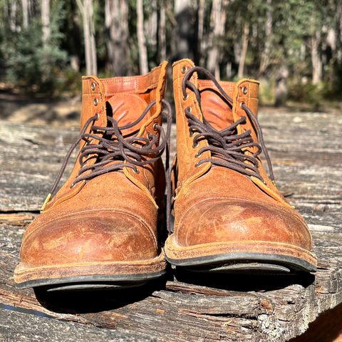 Photo by roycehamptontho on February 2, 2026 of the Viberg Service Boot in C.F Stead Nutmeg Waxed Kudu.