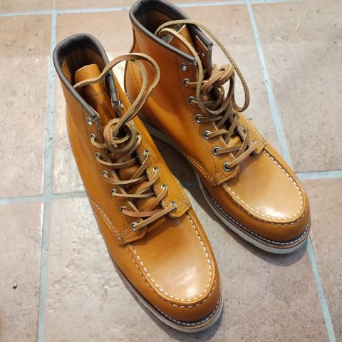 Photo by life.is.babe on January 14, 2024 of the Red Wing 6-Inch Classic Moc in S.B. Foot Sequoia Gold Russet.