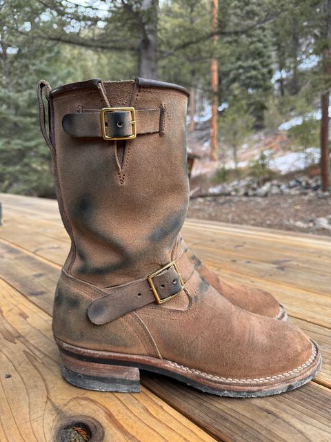 Photo by sfiegi on February 1, 2026 of the Nicks Brakeman in Horween Brown Chromexcel Roughout.
