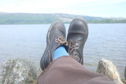 Photo by AnyMajorDude on May 19, 2025 of the Nicks MTO in Horween Black Waxed Flesh.