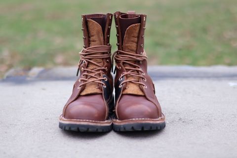Photo by PublicVanilla7328 on April 2, 2026 of the Nicks Handmade Boots Nicks X Rose Anvil ND2 in 1964 Brown/Brown Waxed Flesh.
