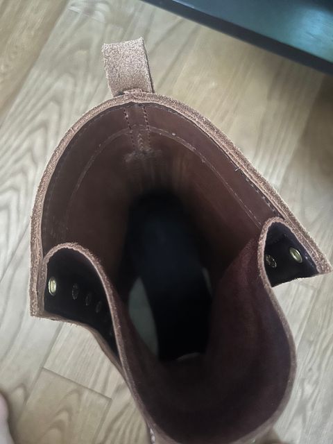 Photo by workman on April 27, 2024 of the Nicks BuilderPro in Seidel 1964 Brown Roughout.
