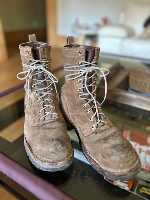 Photo by workman on October 2, 2025 of the Nicks BuilderPro in Seidel 1964 Brown Roughout.