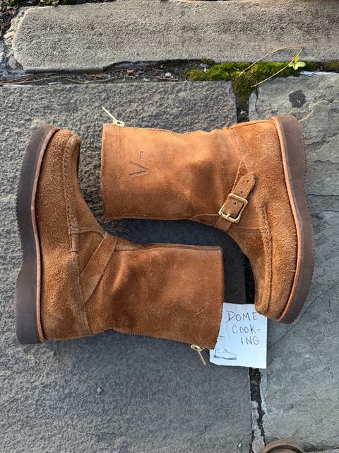 Photo by city_grouse_country_grouse on November 1, 2025 of the Russell Moccasin Co. Zephyr in SB Foot Pecos Chamois Roughout.